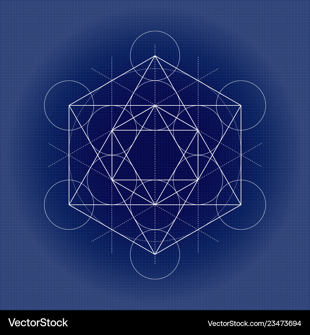 Metatrons Würfel heilige Geometrie Metatrons Würfel heilige Geometrie vektorbild