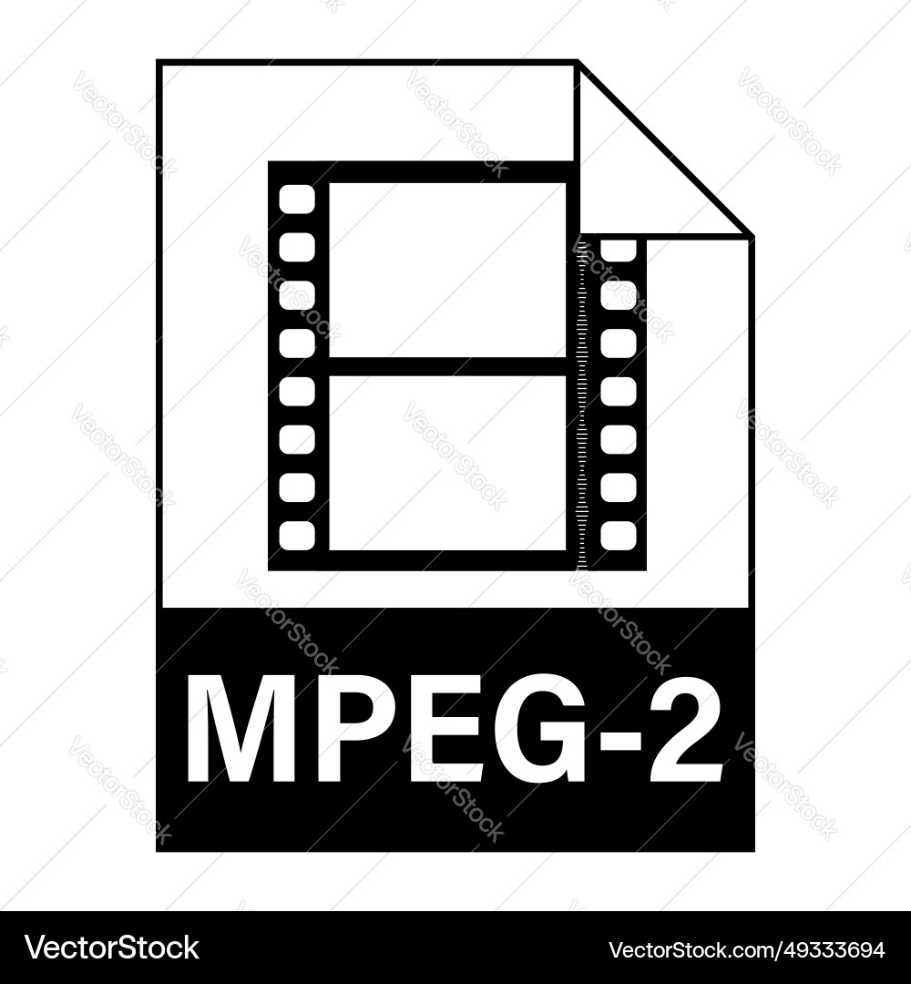 Modern flat design of mpeg-2 file icon for web Modern flat design of mpeg-2 file icon for web vector image