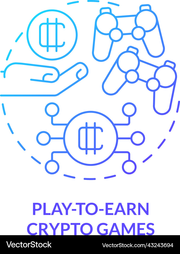 Play to Earn Crypto Games – Royalty-Free Vector | VectorStock