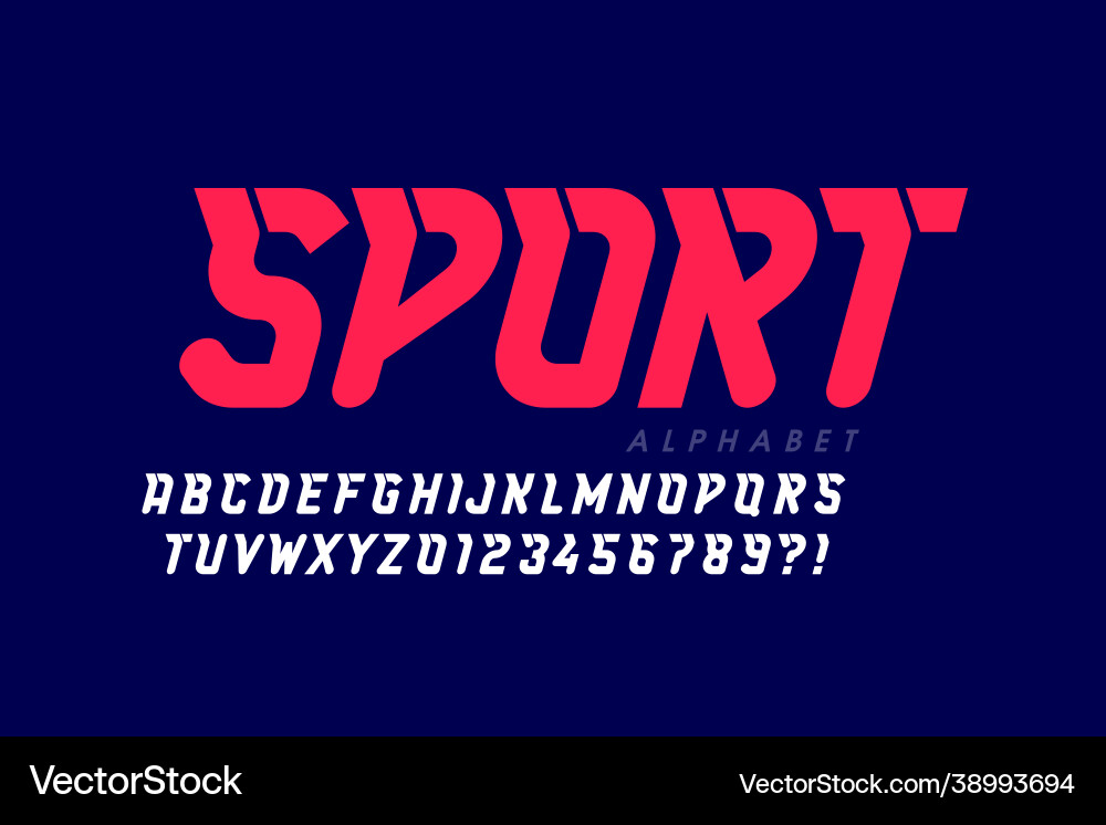 Sport style font design alphabet letters Sport style font design alphabet letters Vector Image