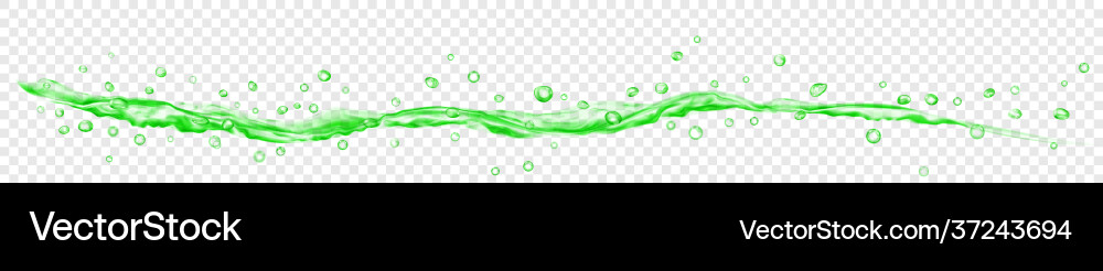 Transparent water jet with drops Transparent water jet with drops vector image
