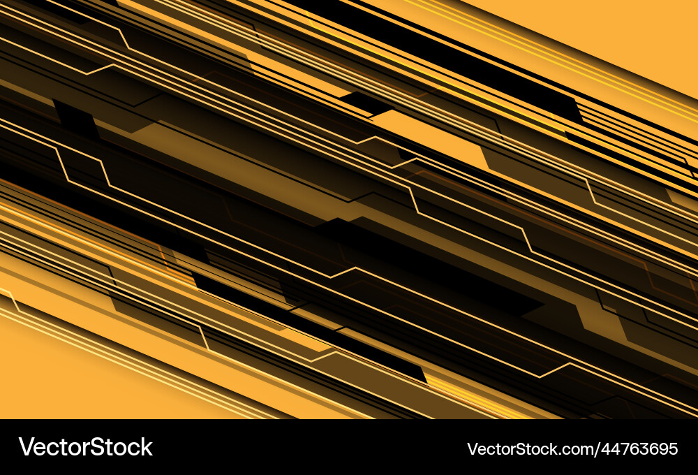 Abstract black line circuit cyber geometric slash Vector Image