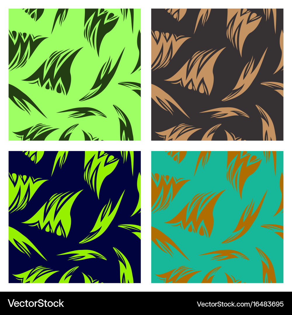 Assembly of patterns in striped style vector image