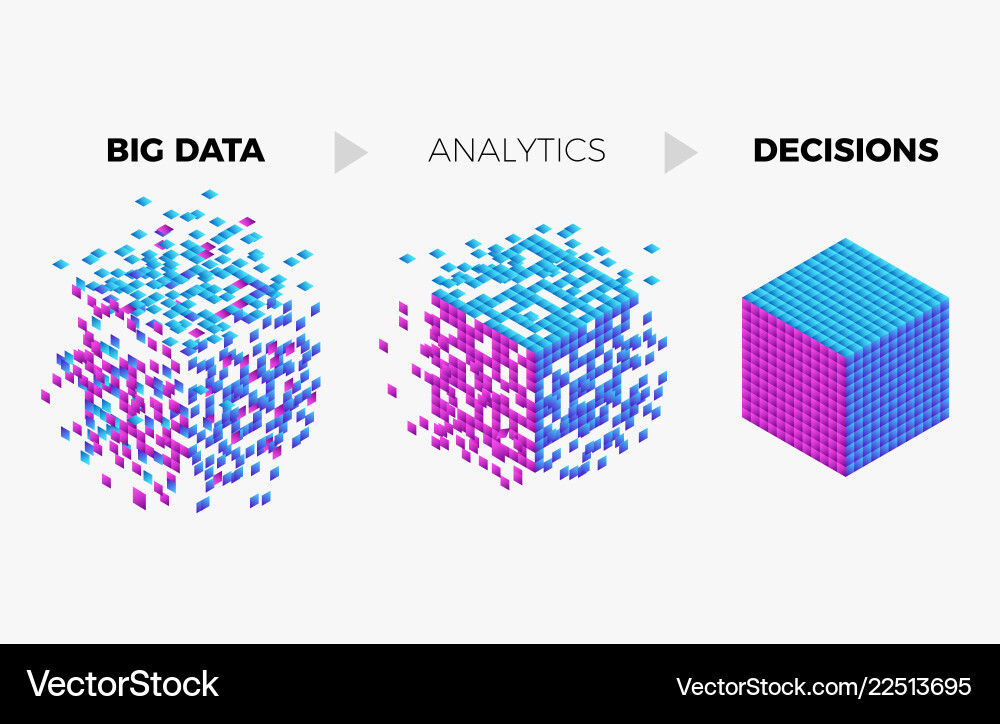 Big Data Analysis & Algorithm Concept vector image