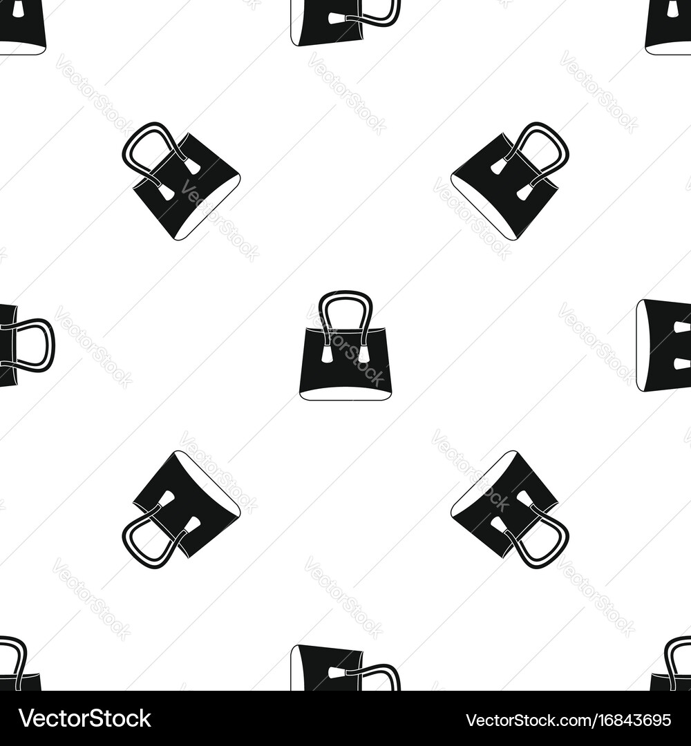 Black Bag Pattern Repeat vector image