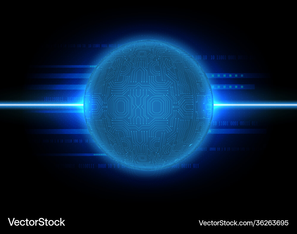 Circuit technology background with hi-tech Vector Image