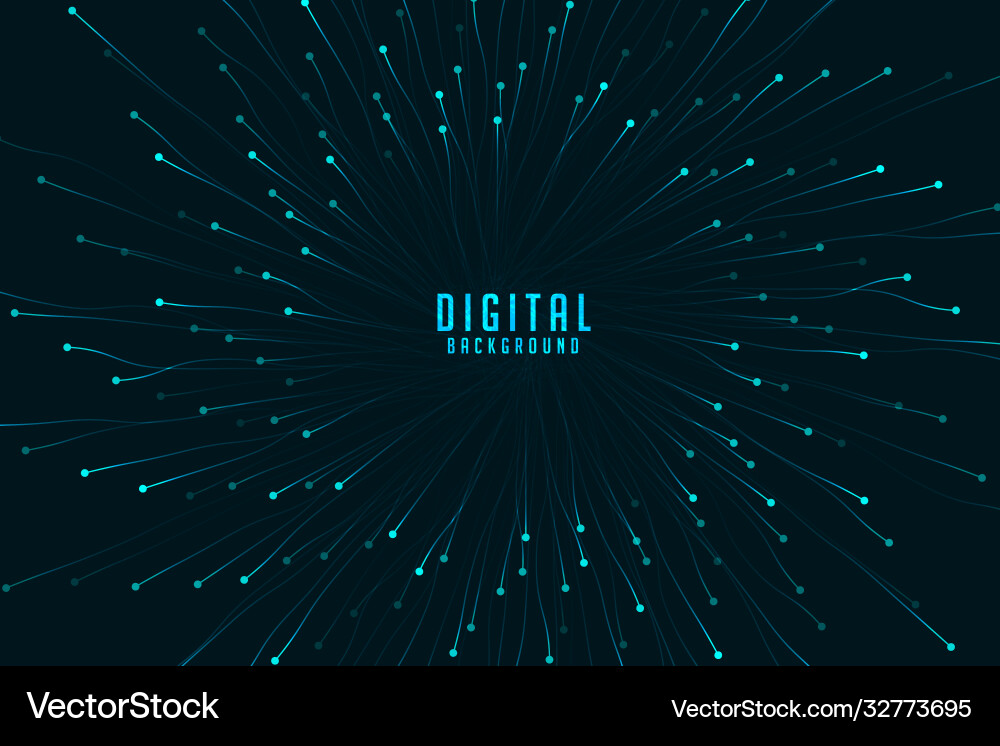 Digital technology background with bursting zoom Digital technology background with bursting zoom vector image