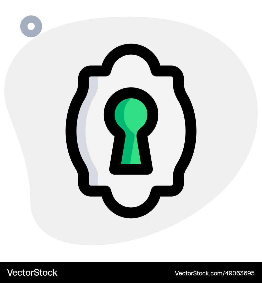 Entry point for key in lock vector image