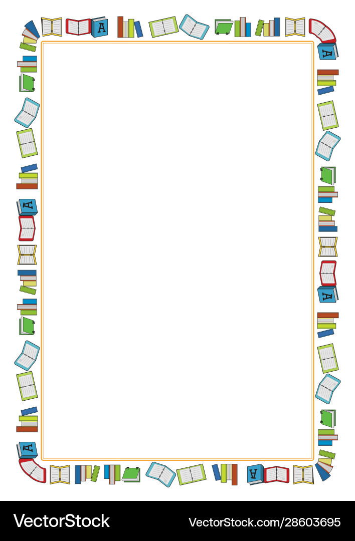 Frame with back to school theme elements t Vector Image