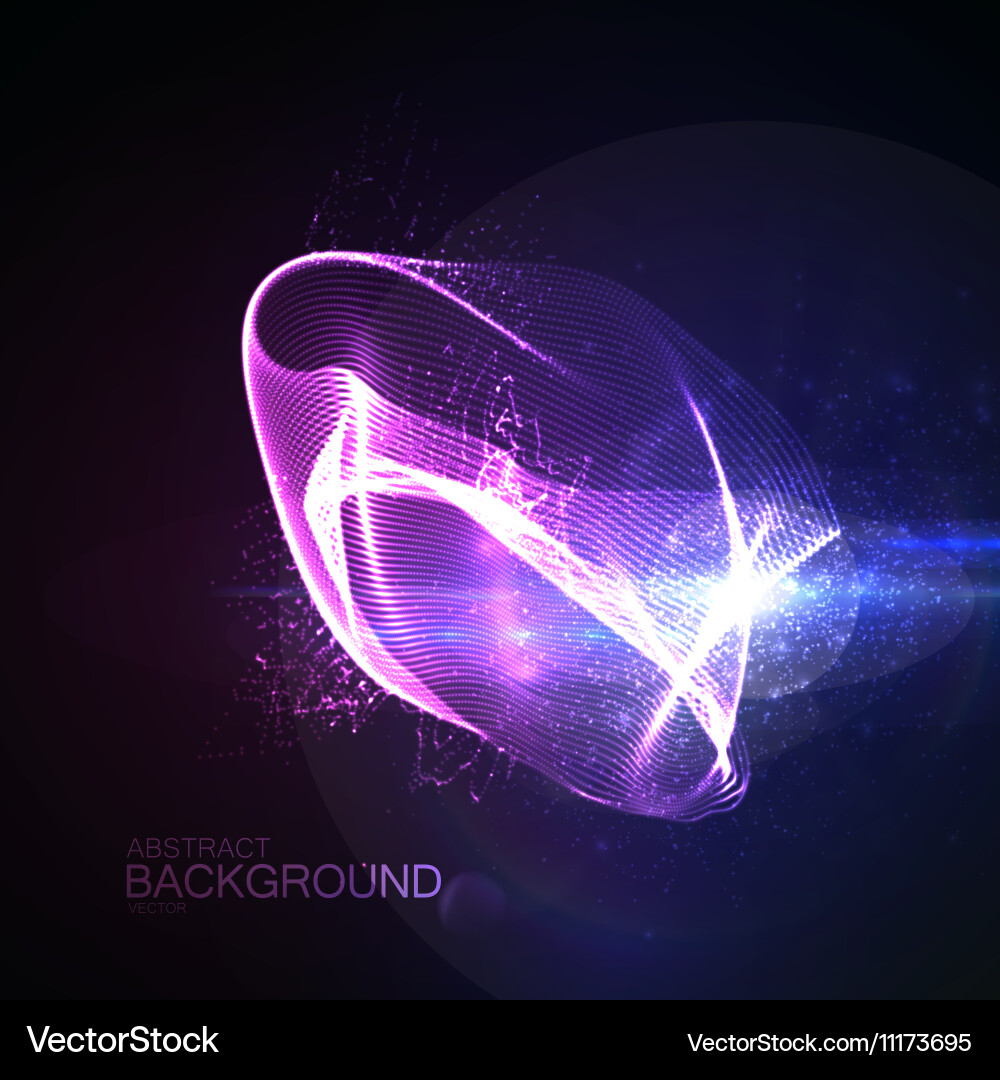 Glow Particle Digital Splash vector image