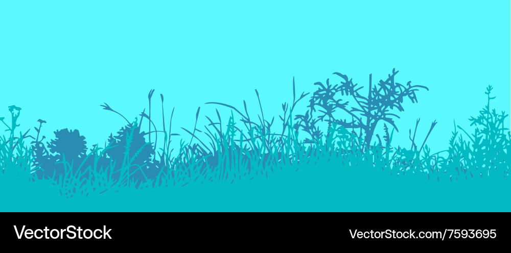 Horizontal Grass Pattern Vector Image