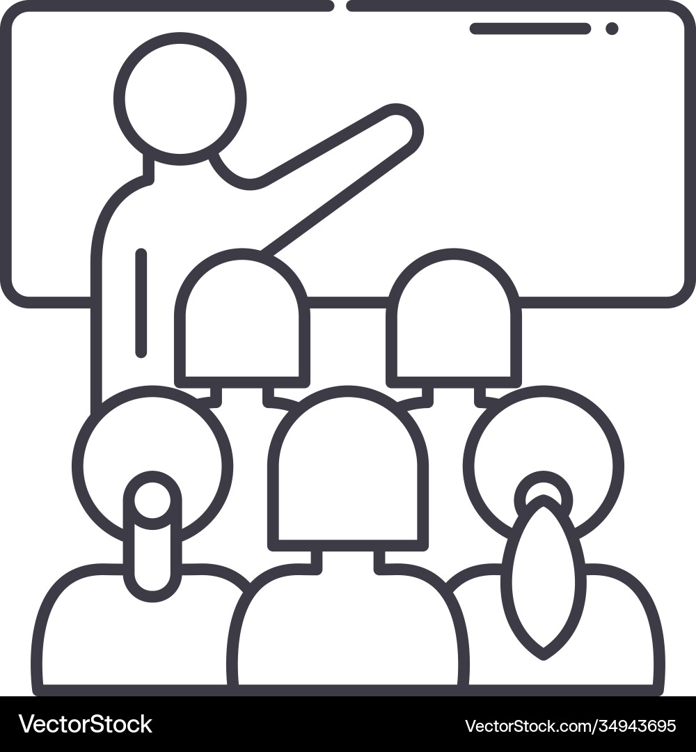 Lecture icon linear isolated thin Lecture icon linear isolated thin vector image