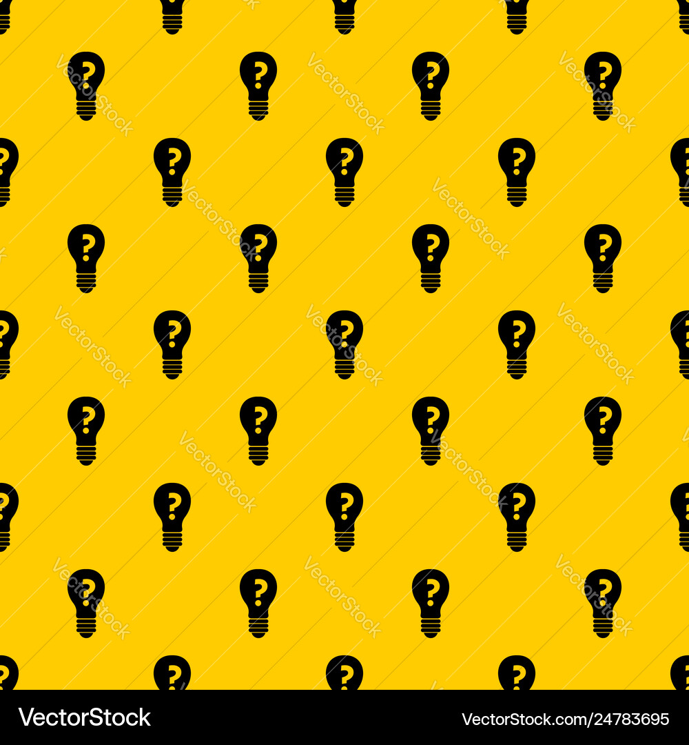 Light bulb with question mark inside pattern Light bulb with question mark inside pattern vector image