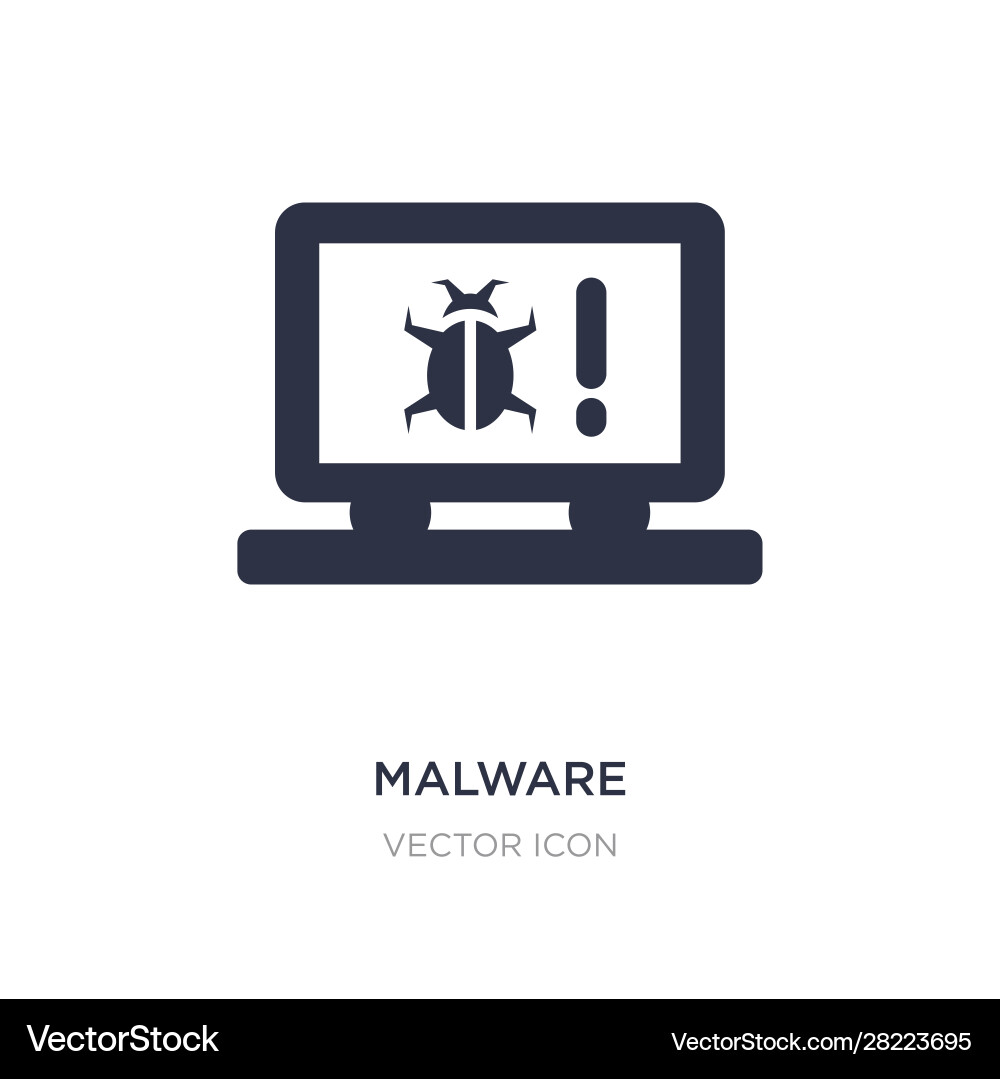 Malware icon on white background simple element Malware icon on white background simple element vector image