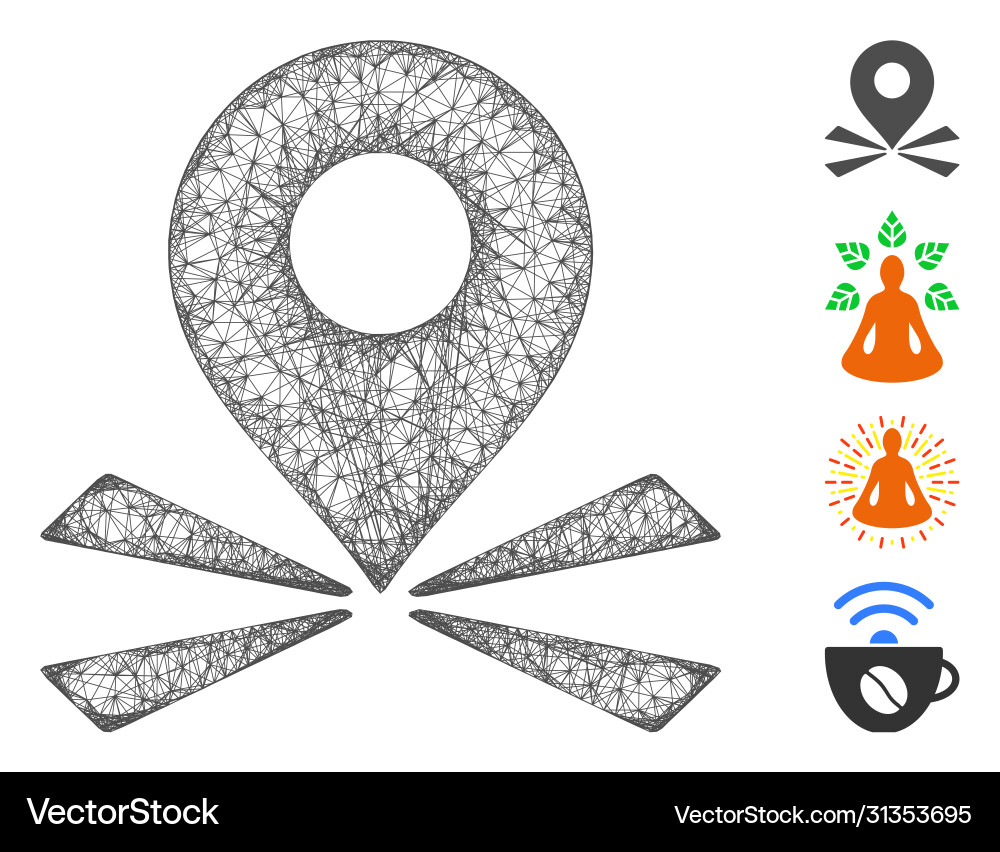 Marker position web mesh Vector Image