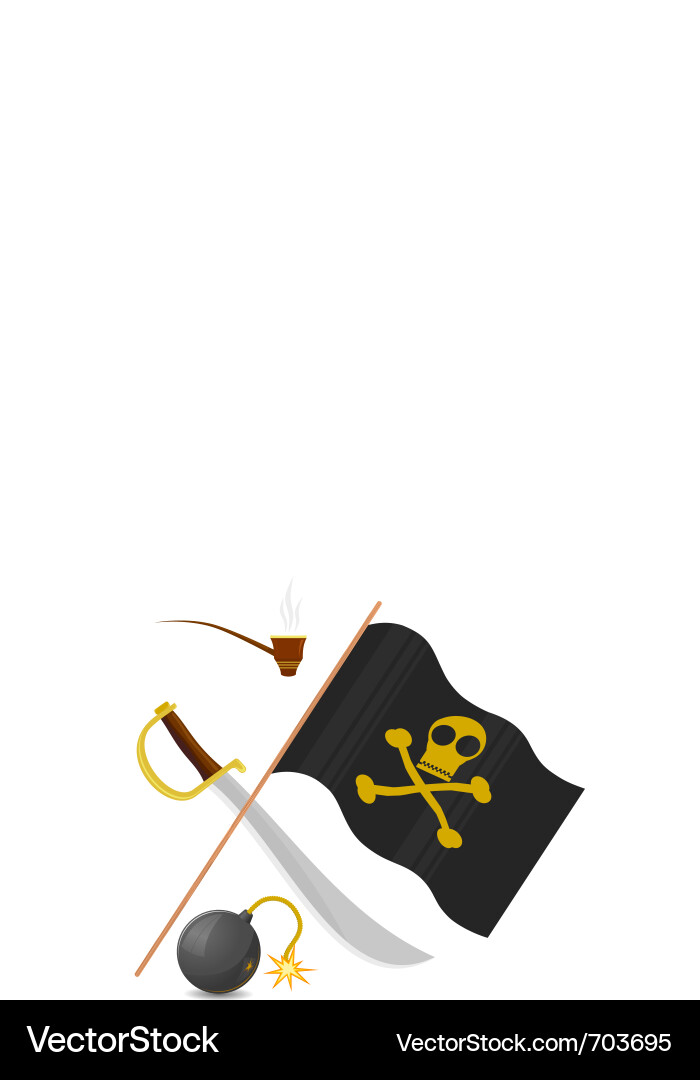 Pirate Elements Collection Vector Image