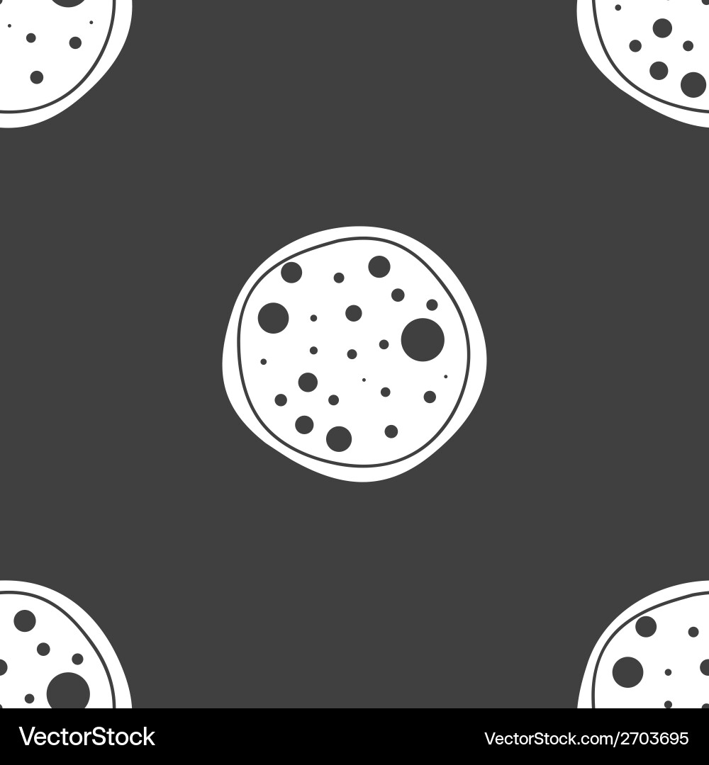 Pizza web icon flat design seamless gray pattern vector image