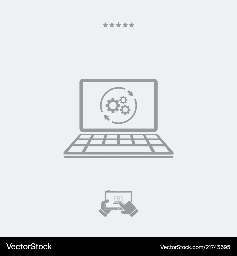 Refresh setting flat icon Refresh setting flat icon Vector Image