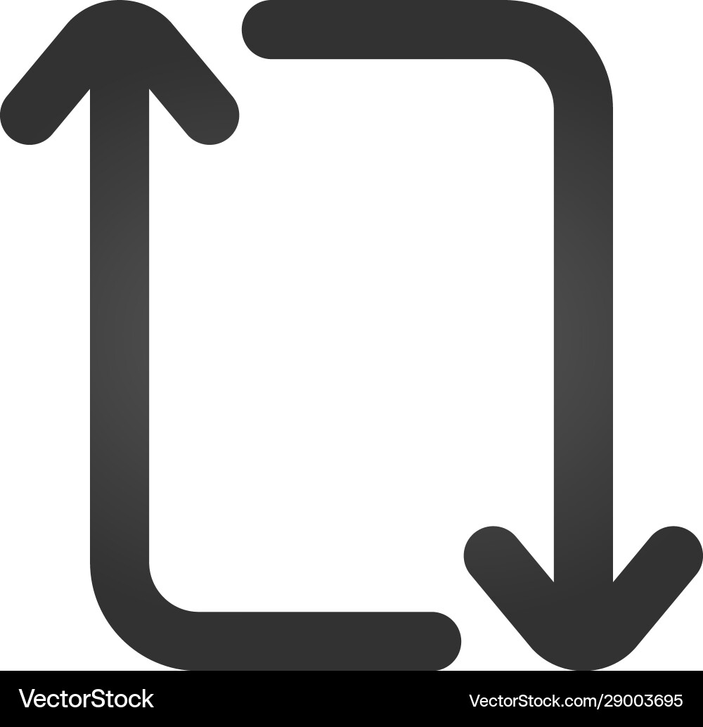 Repeat refresh upgrade rectangle arrows isolated vector image
