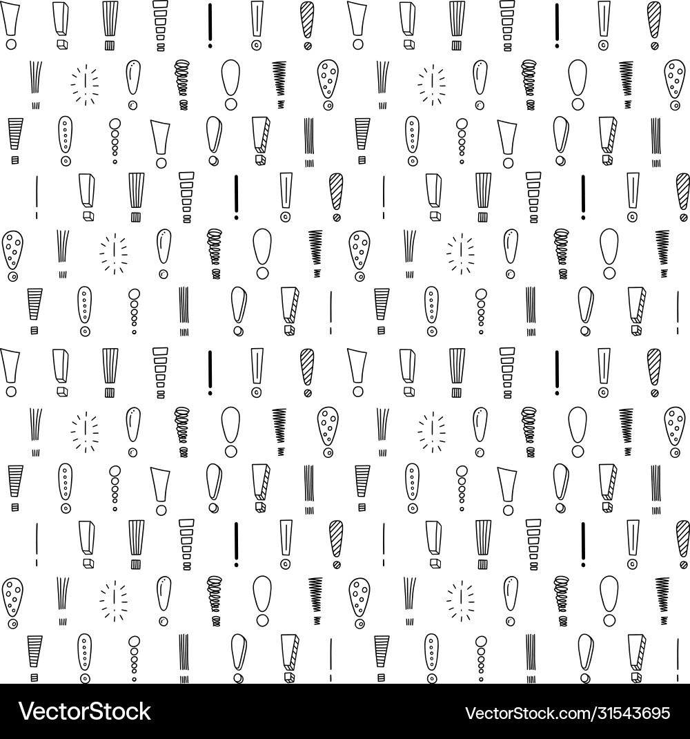 Seamless pattern with exclamation point Seamless pattern with exclamation point vector image