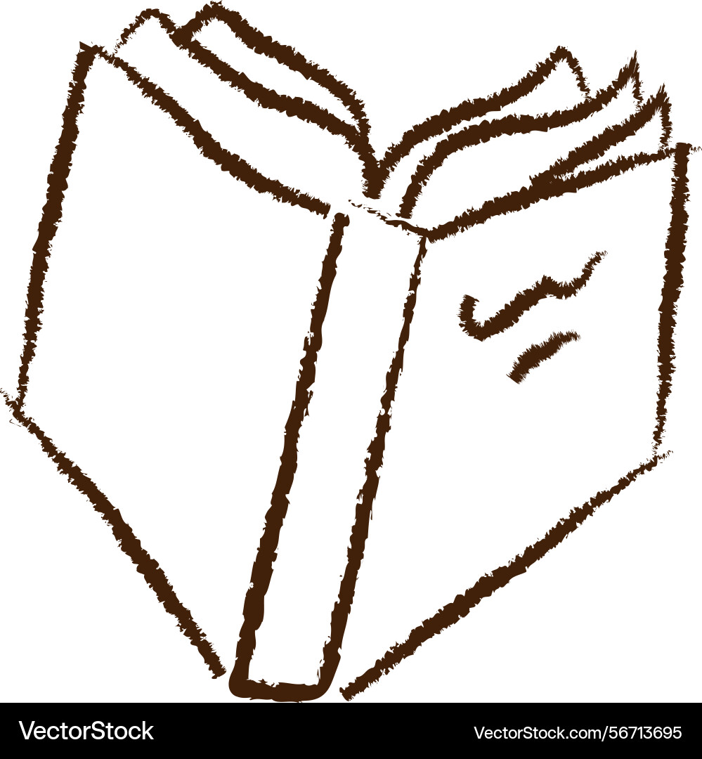Sketch of an open book Vector Image