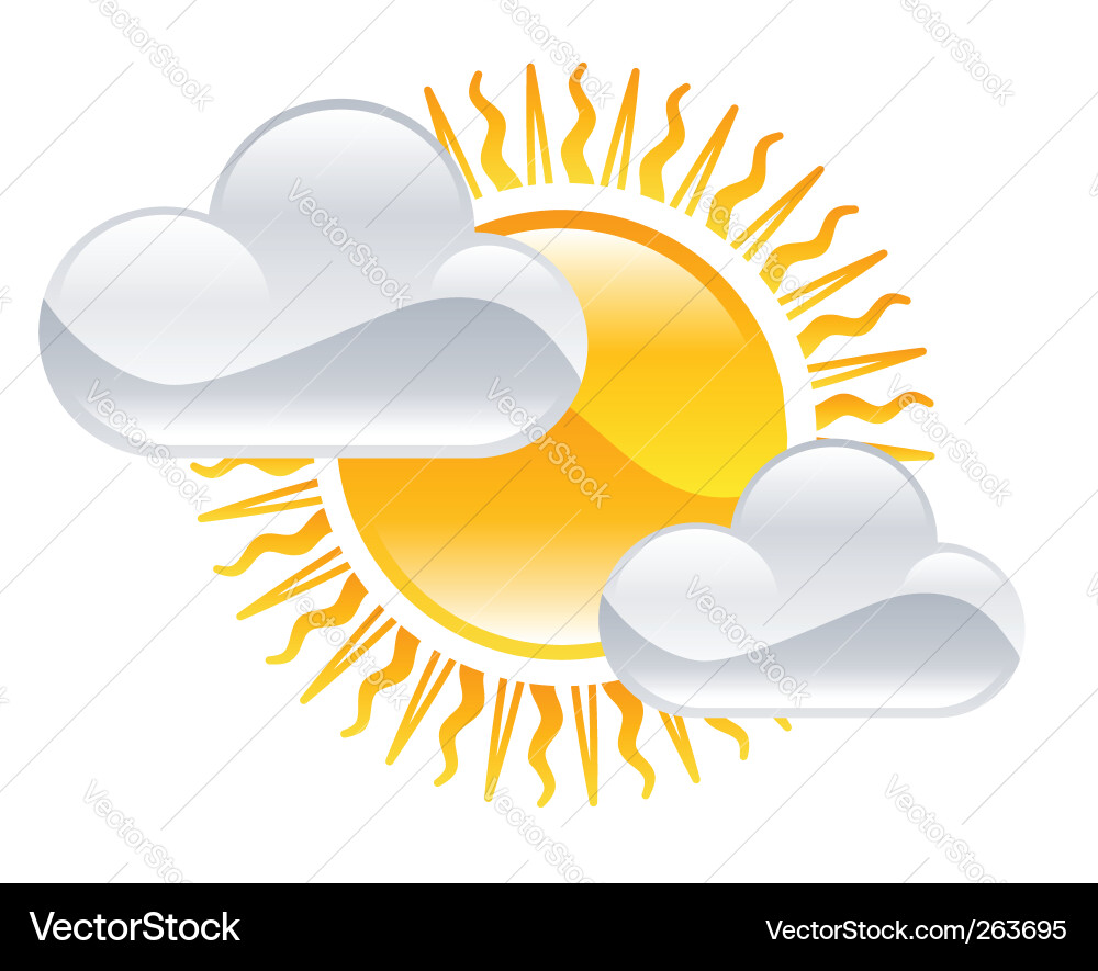 Slightly cloudy Vector Image