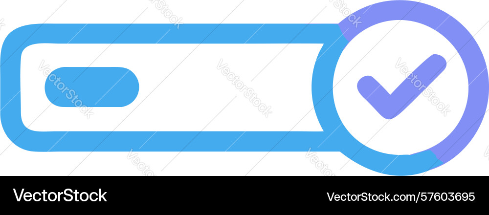 Task completion progress indicator icon design vector image