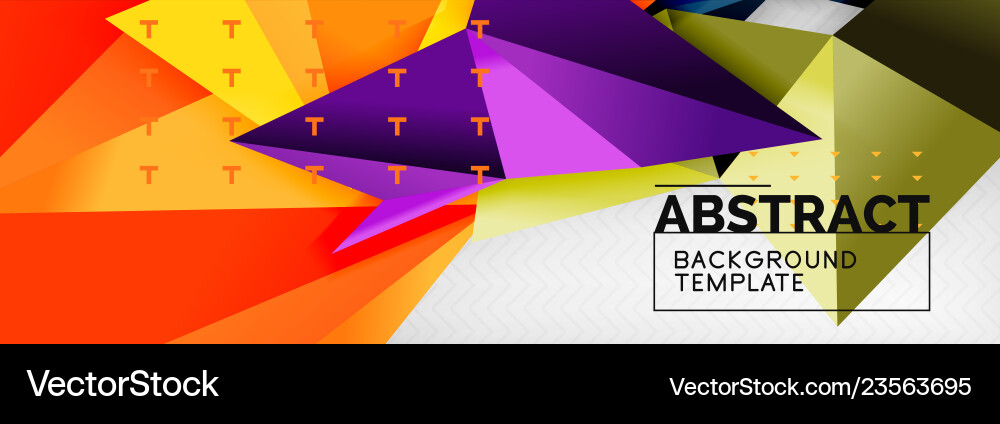 Triangles background techno template Triangles background techno template vector image