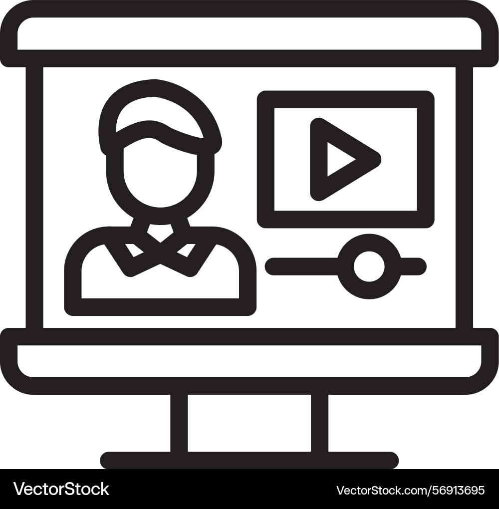 Virtual background linear style icon design Vector Image