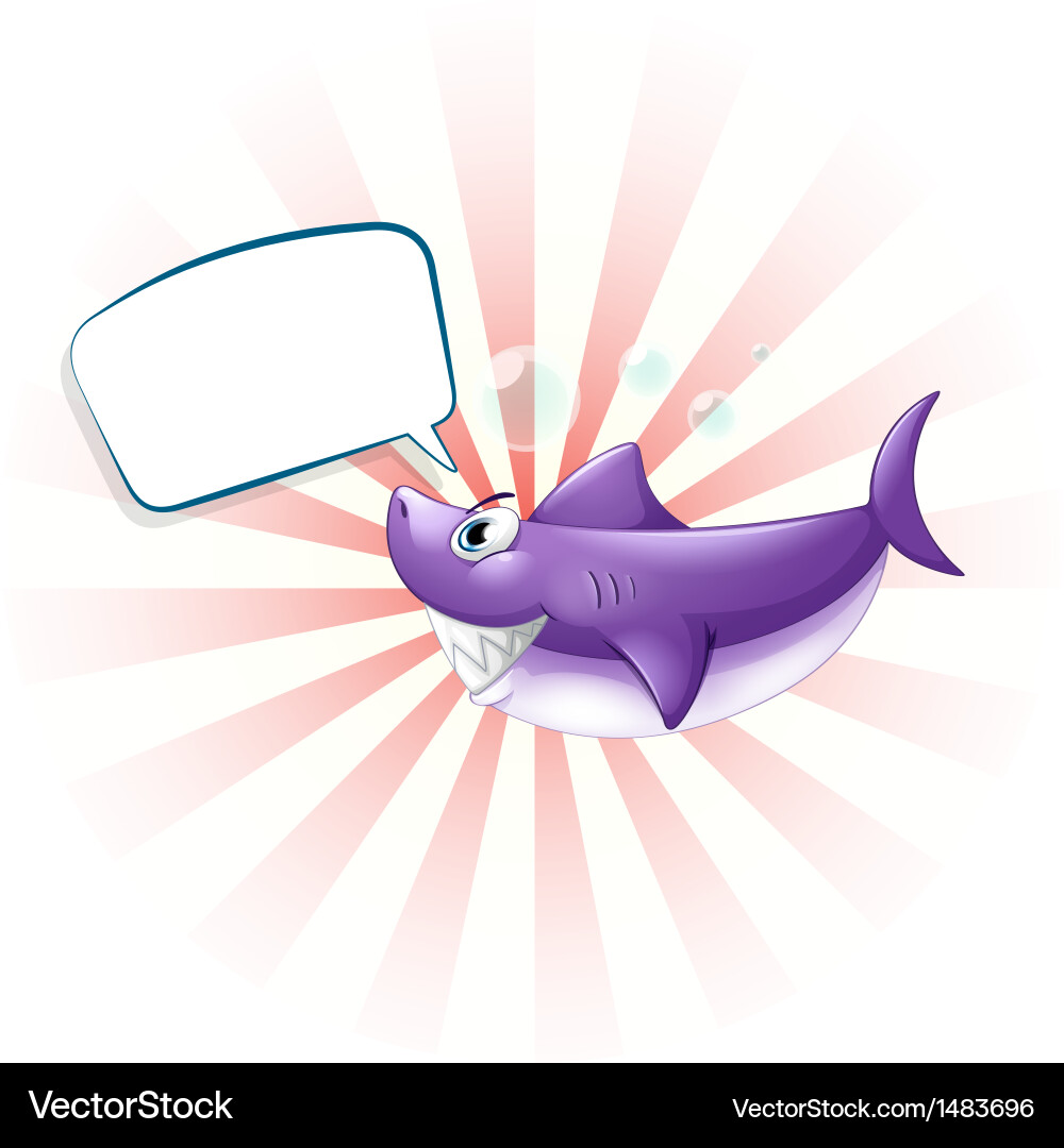 A shark with an empty callout vector image