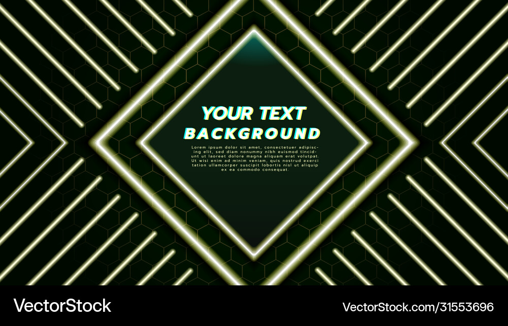 Abstract background with neon light in square Abstract background with neon light in square vector image