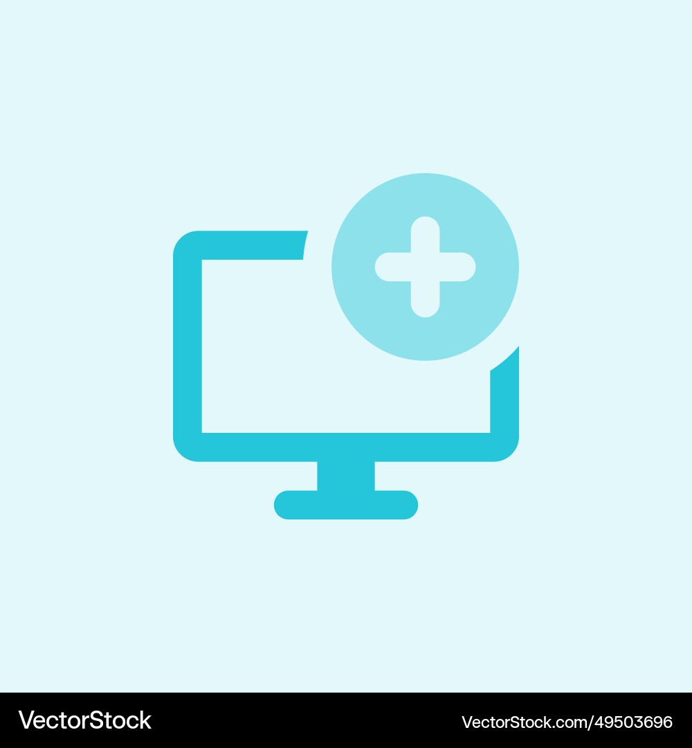 Adding or enhancing features on the monitor Vector Image