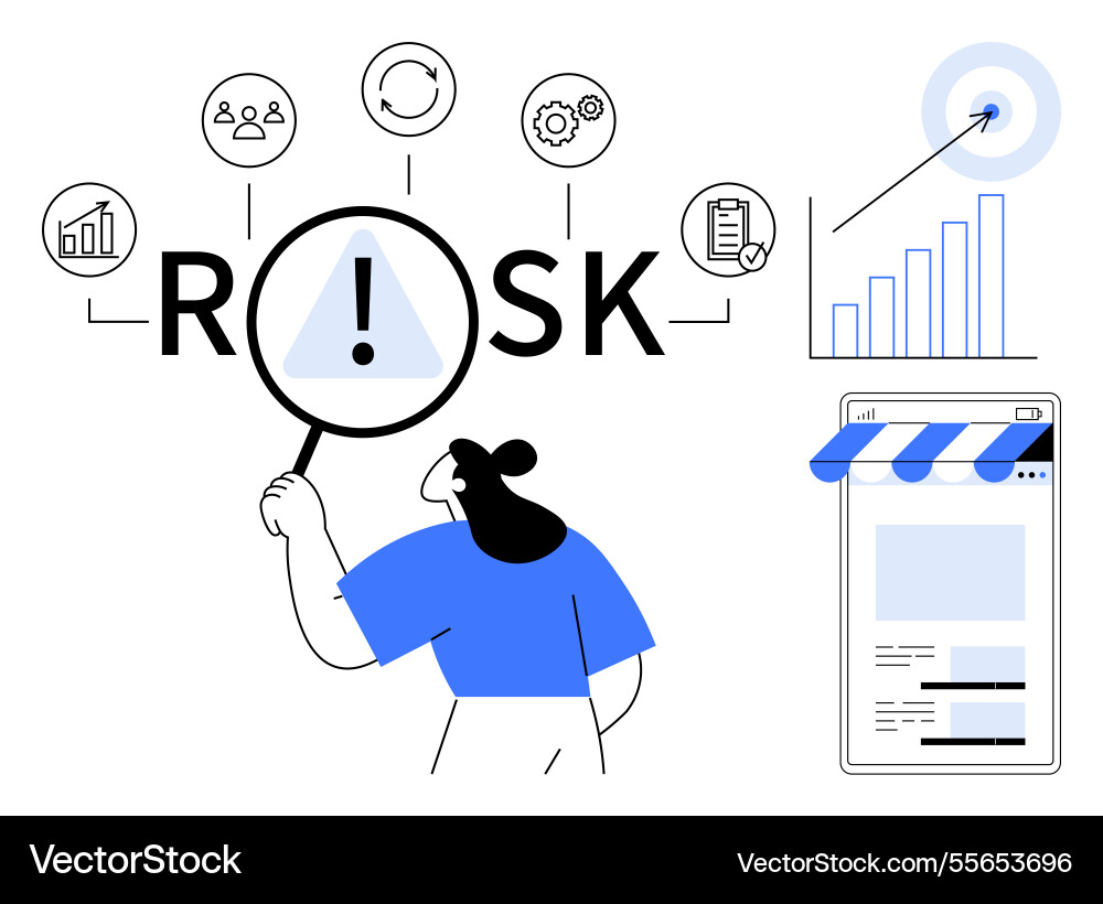 Analyzing risk factors with data insights target Analyzing risk factors with data insights target Vector Image