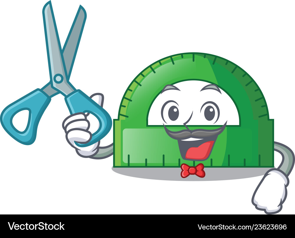 Barber protactor in on the character shape Barber protactor in on the character shape vector image