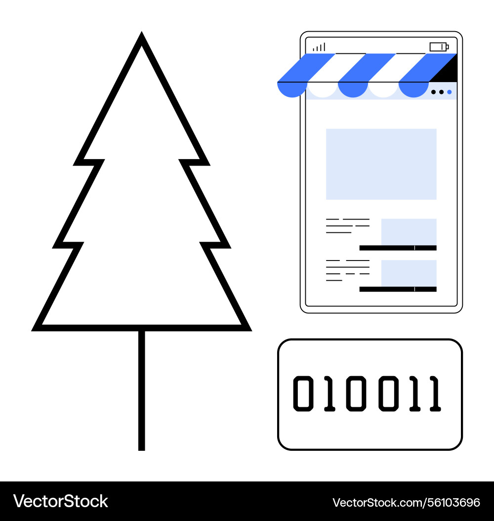 Digital transformation of traditional commerce Digital transformation of traditional commerce vector image