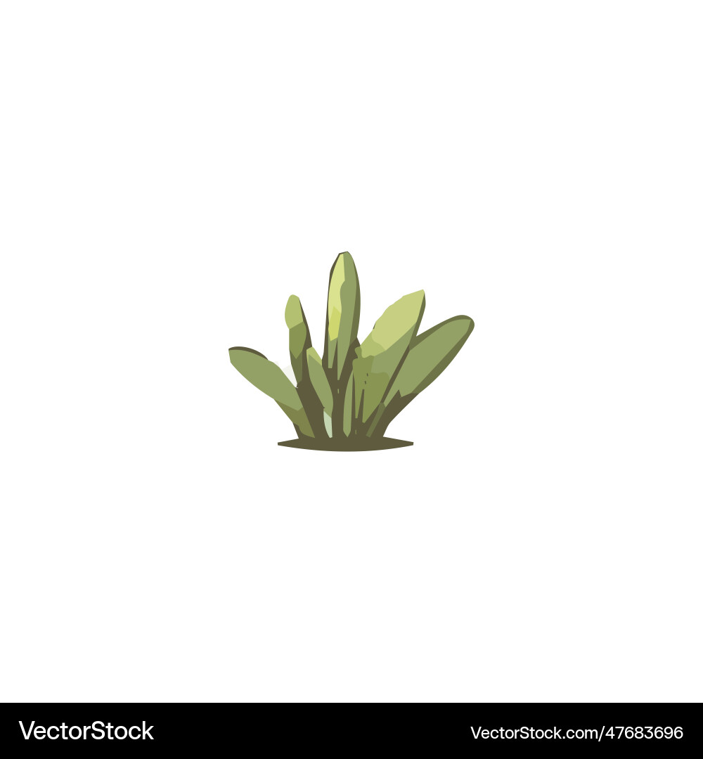 Flat minimal tree and bush simple abstract Vector Image
