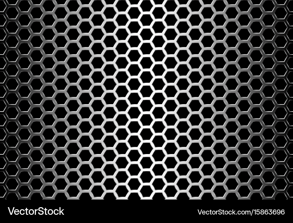 Metallic Hexagon Pattern Vector Image