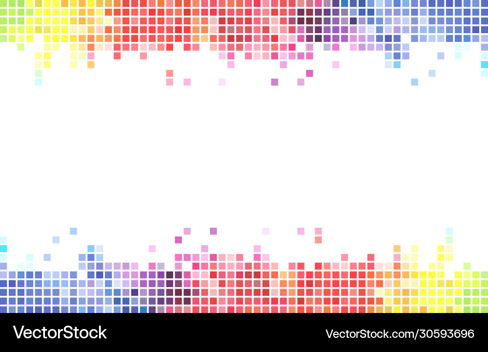 Multi color square pixel mosaic Multi color square pixel mosaic vector image