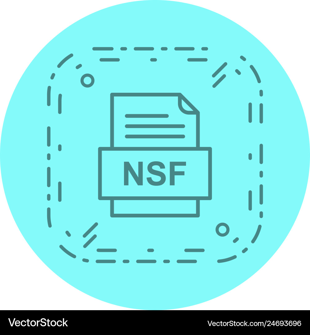 Nsf file document icon vector image