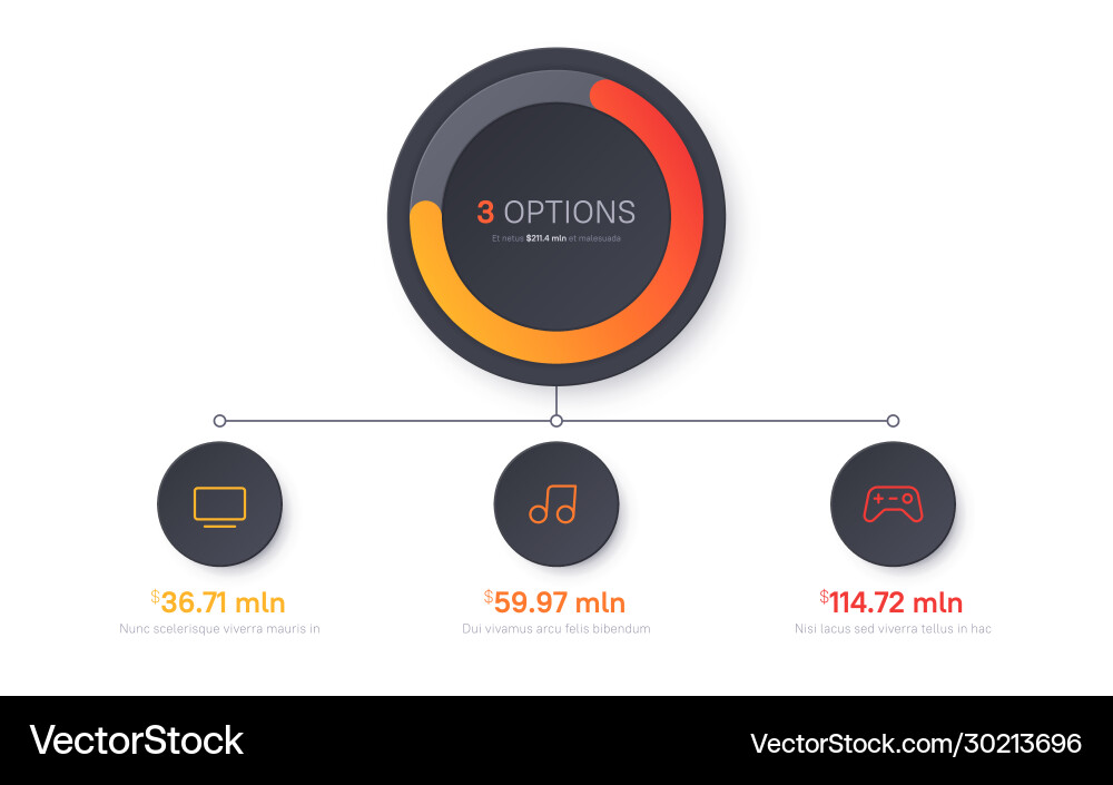 Presentation infographic structure chart Presentation infographic structure chart vector image