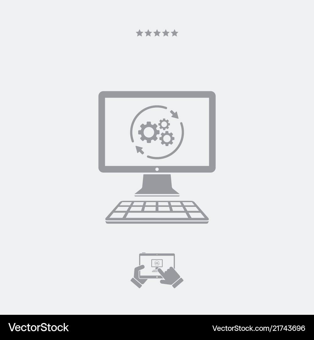 Refresh setting flat icon vector image