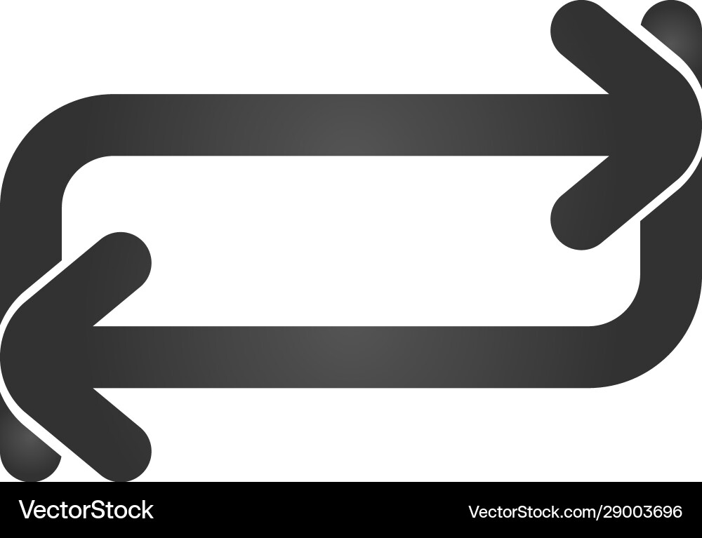 Repeat refresh upgrade rectangle arrows isolated Repeat refresh upgrade rectangle arrows isolated vector image