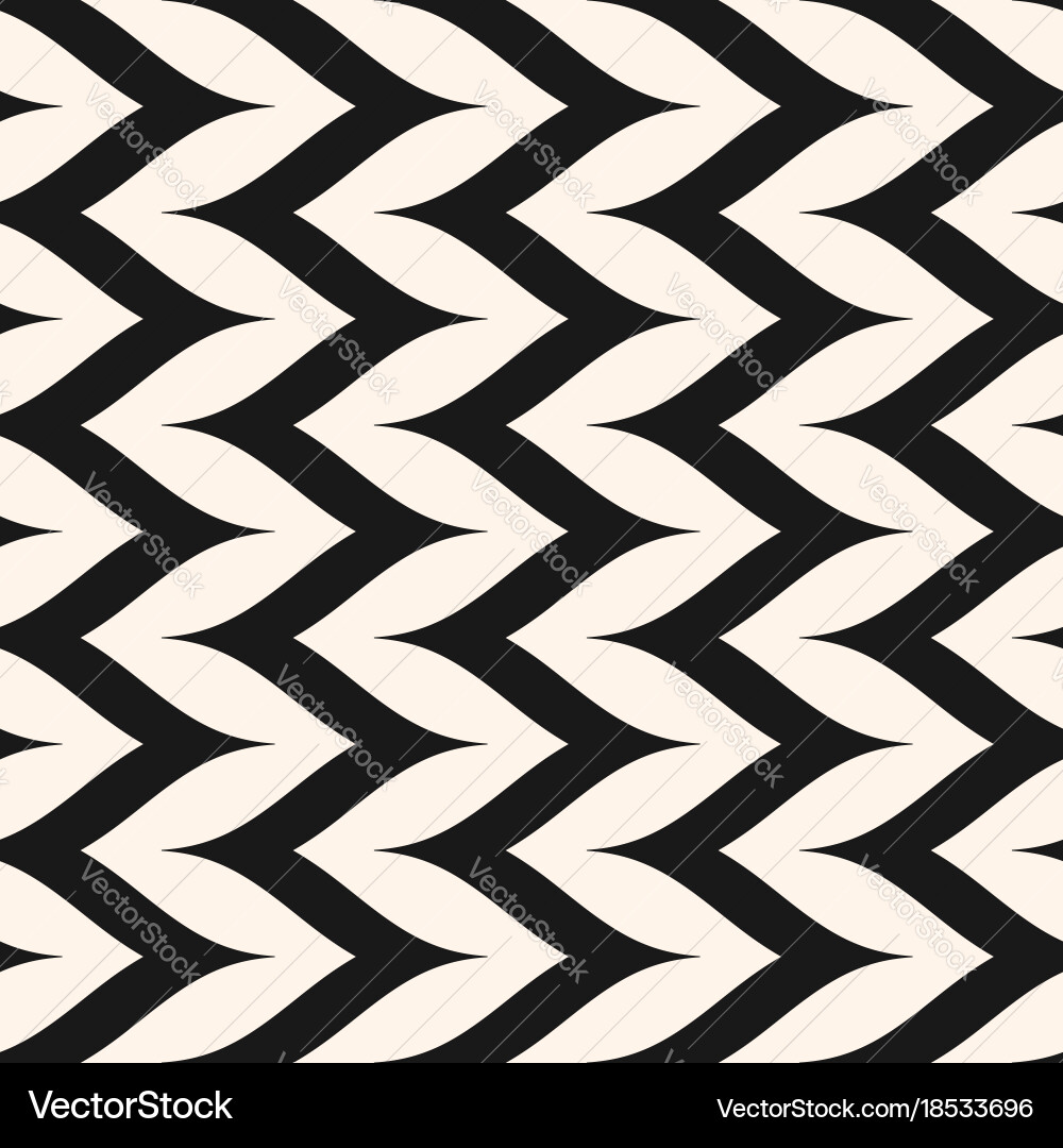 Seamless pattern vertical curly zig zag lines vector image