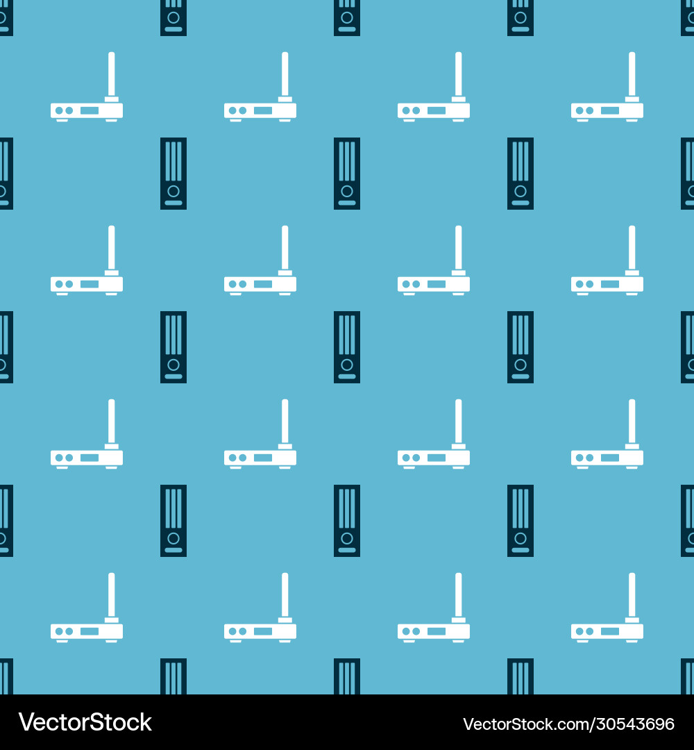 Set video game console and router wi-fi signal Set video game console and router wi-fi signal vector image