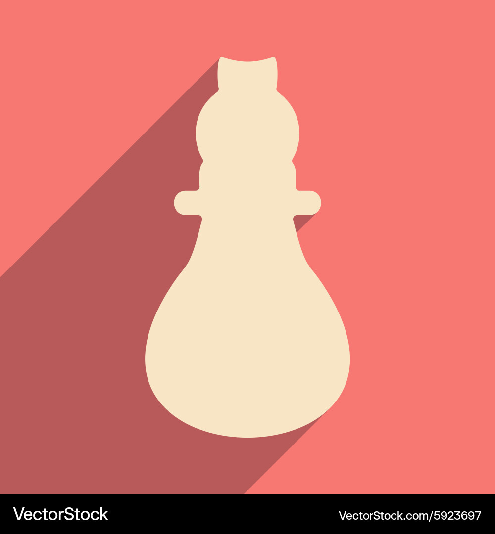 Flat with shadow icon and mobile application vector image