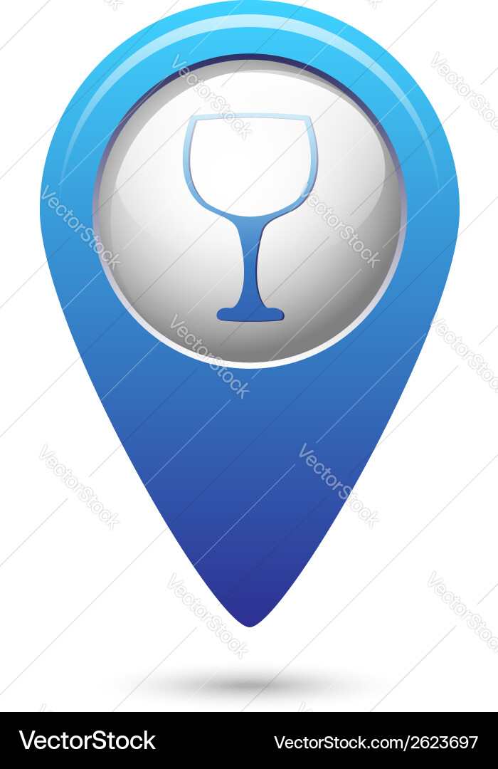Kartenzeiger mit Goblet-Symbol vektorbild