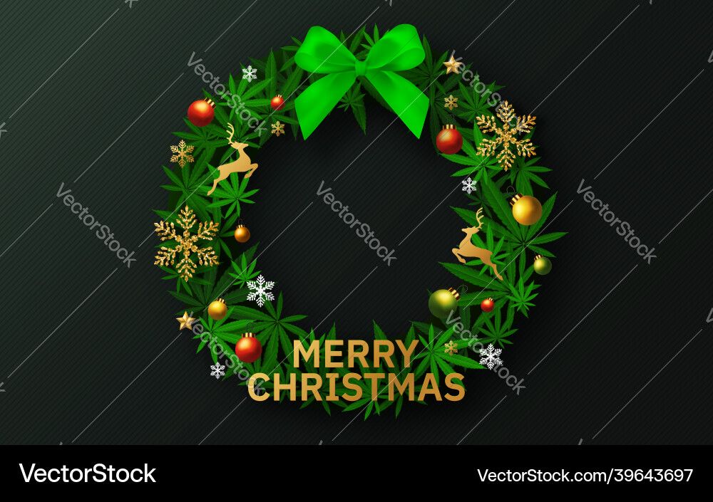 Marijuana christmas tree 006 Marijuana christmas tree 006 vector image