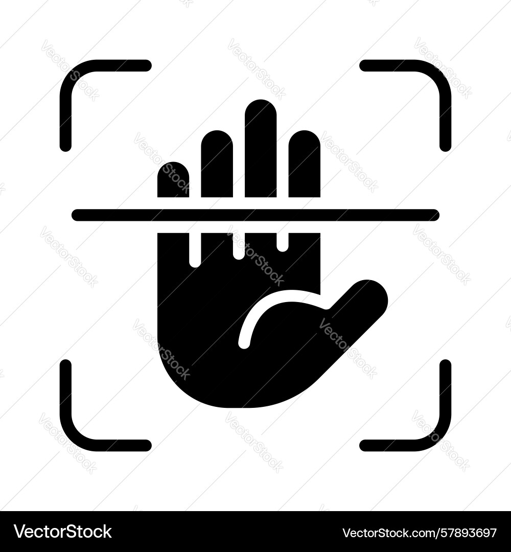 Palm scan Vector Image