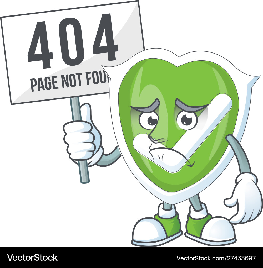 Pouting with bring board checkmark shield vector image