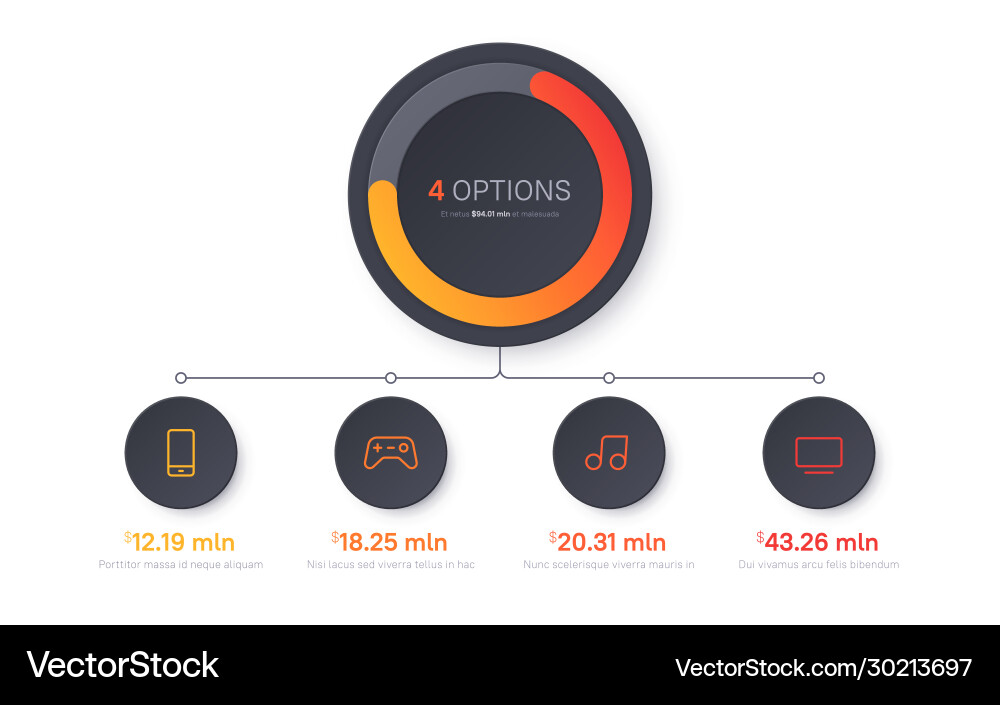 Presentation infographic structure chart Presentation infographic structure chart vector image